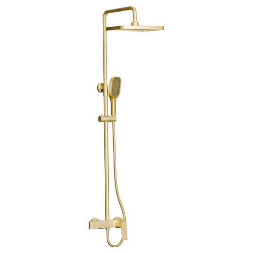 Brushed Gold Heimberg Shower Column with Bath Mixer Model HBM-TRA-155-BG