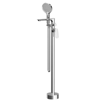 Heimberg-Urban Free Standing Bath Mixer with Diverter, Chrome Plated, Single Lever