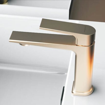 Heimberg Single Lever Basin Mixer (HBM-TRA-100-BG) - Brushed Gold