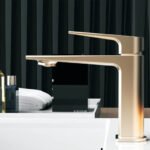 Brushed Gold Heimberg Single Lever Basin Mixer Model HBM-TRA-100-BG