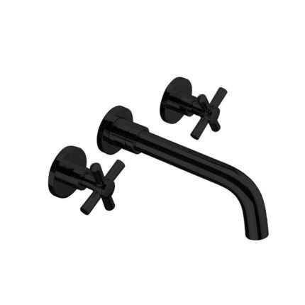 HEIMBERG VOLA Concealed 3-Hole Basin Mixer Without Waste in Matt Black