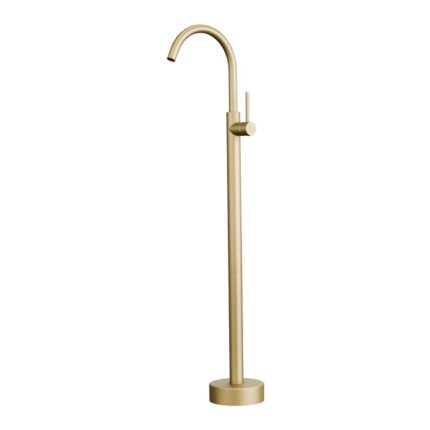 HEIMBERG VOLA Free Standing Basin Mixer in Brushed Gold with Concealed Box