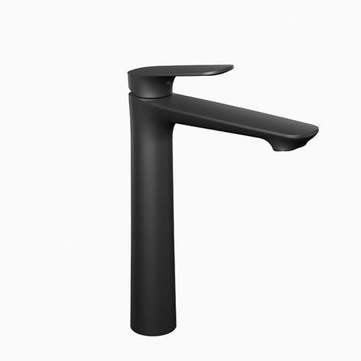 URBAN Tall Single Lever Basin Mixer Without Waste in Matt Black