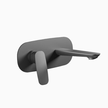 HEIMBERG URBAN Wall Mounted Basin Mixer Without Waste in Matt Black