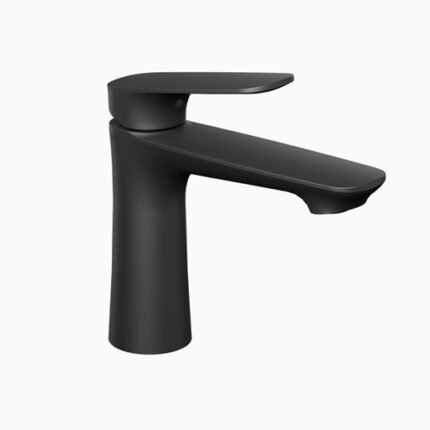 HEIMBERG URBAN Single Lever Basin Mixer Without Waste in Matt Black