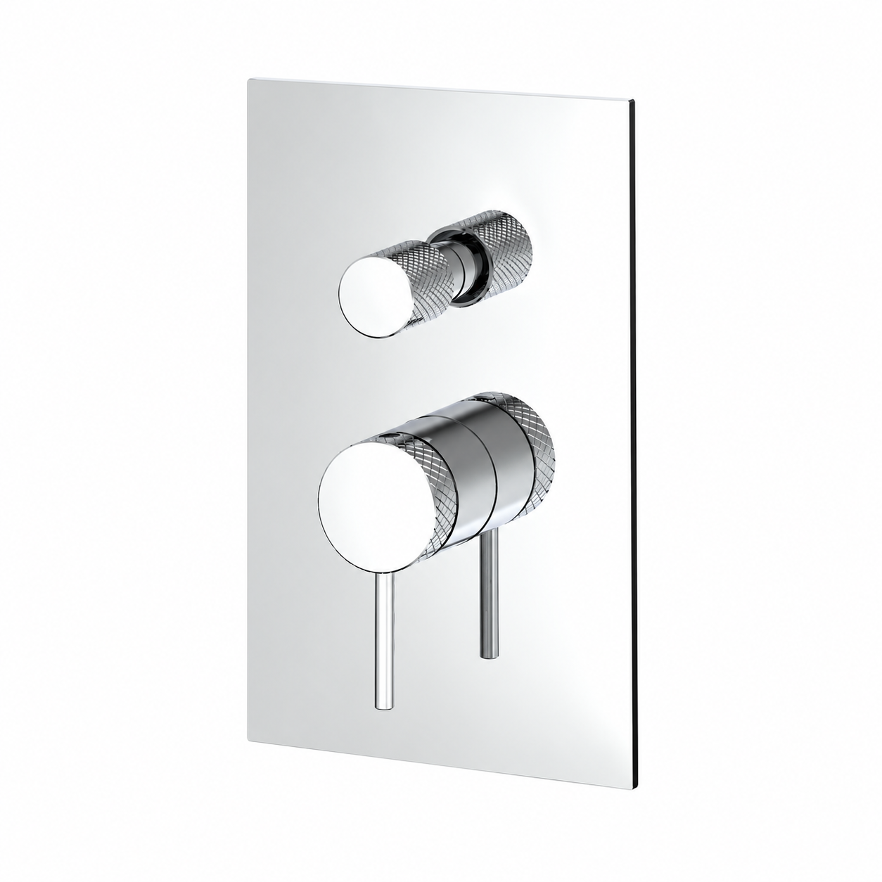 Chrome concealed shower mixer on white-1