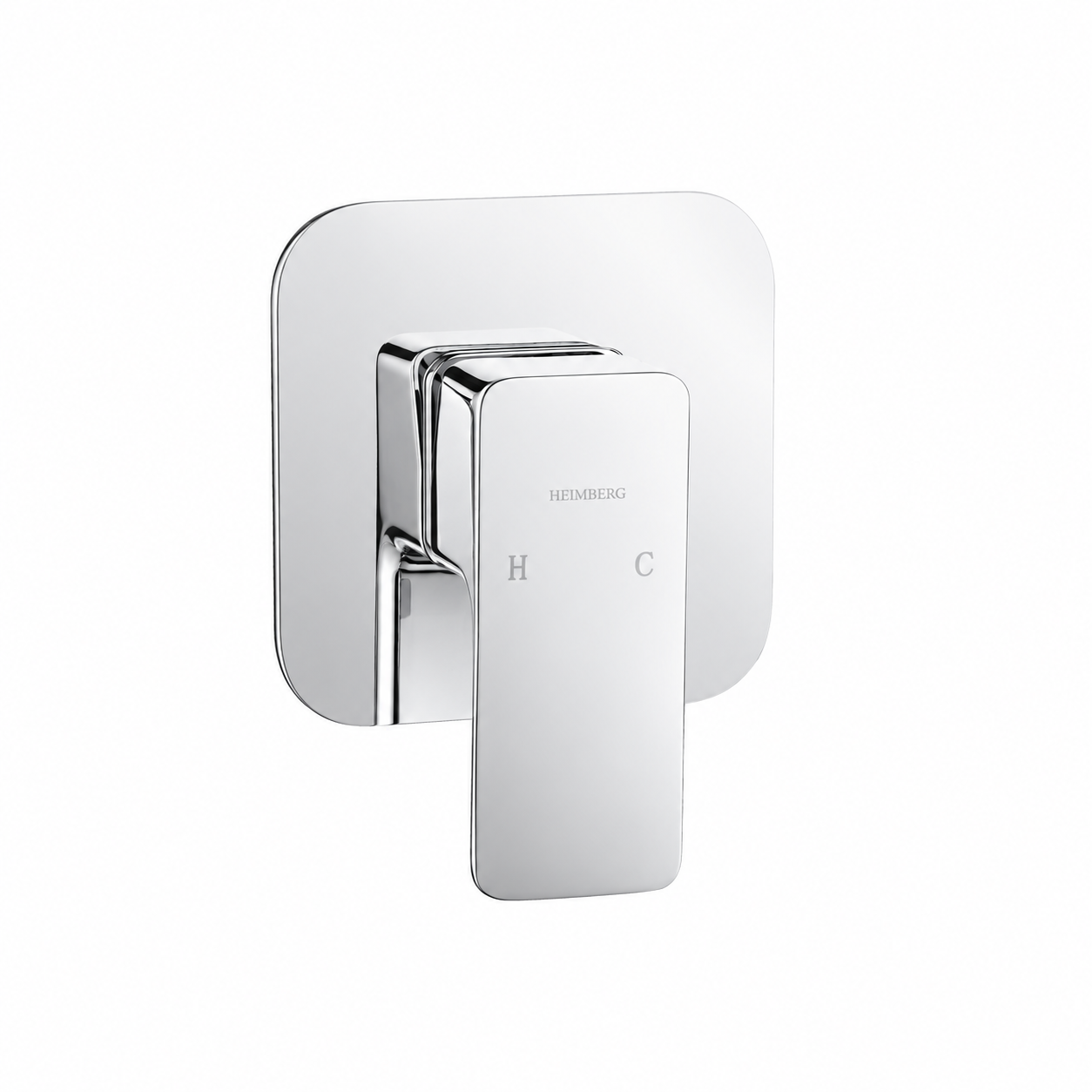 Polished chrome lever fixture
